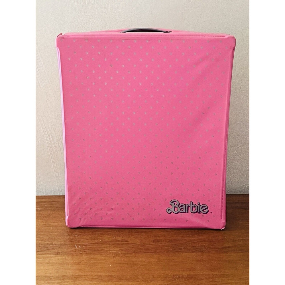 Barbie Fashion Doll Closet Carrying‎ Case Pink Vintage 80's 1985 Mattel